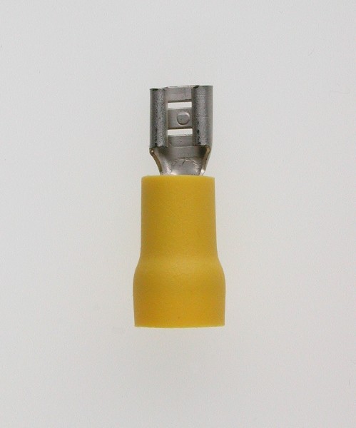 Flachsteckhülsen 4,8x0,8 gelb 4-6 mm² PVC mit Iso-Crimp