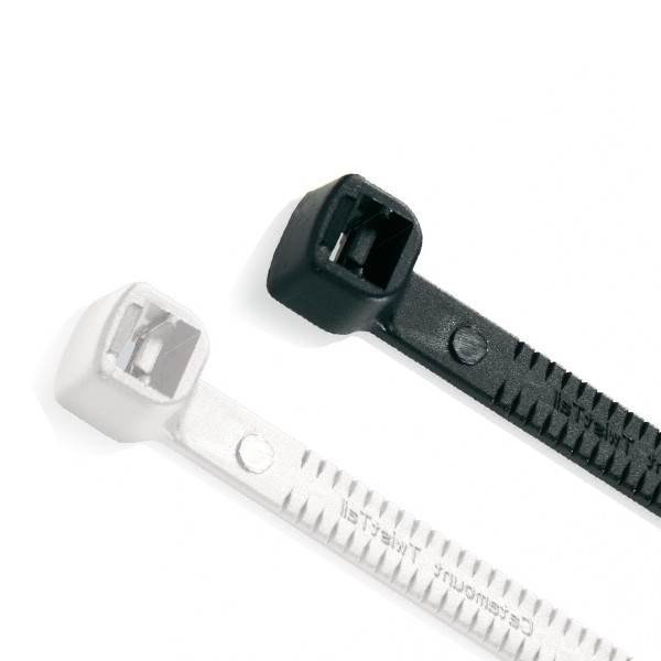 Twist-Tail Kabelbinder aus PA 6.6 358x4,7 mm, schwarz UV-beständig
