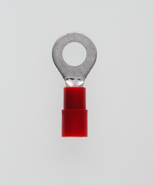 Quetschkabelschuhe Ringform rot 0,5-1,5 mmÂ² M 5 DIN Nylon