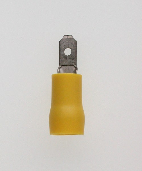 Flachstecker 2,8x0,8 gelb 4-6 mm² PVC mit Iso-Crimp
