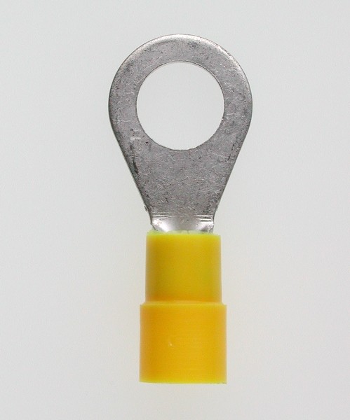 Quetschkabelschuhe Ringform gelb 4-6 mmÂ² M 8 DIN Nylon