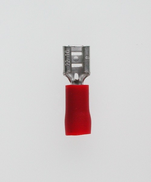 FlachsteckhÃ¼lsen 4,8x0,8 rot 0,5-1,5 mmÂ² PVC mit Iso-Crimp