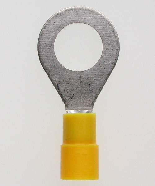 Quetschkabelschuhe Ringform gelb 4-6 mm² M 10 DIN Nylon