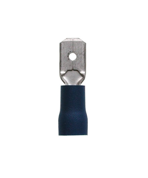 Flachstecker 6,3x0,8 blau 1,5-2,5 mm² PVC mit Iso-Crimp