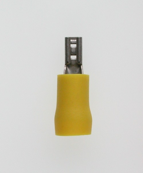 Flachsteckhülsen 2,8x0,5 gelb 4-6 mm² PVC mit Iso-Crimp