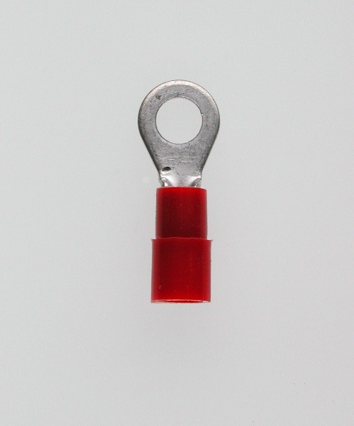 Quetschkabelschuhe Ringform rot 0,5-1,5 mmÂ² M 4 DIN Nylon