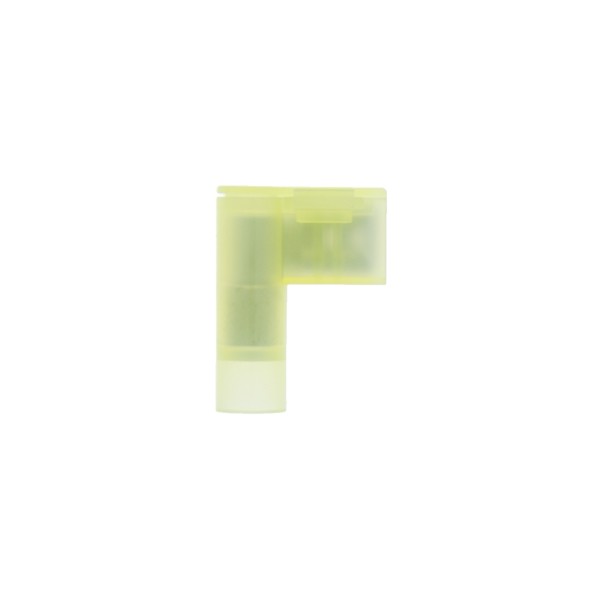 Winkel Flachsteckhülsen 6,3x0,8 gelb 4-6 mm² Nylon easy crimp