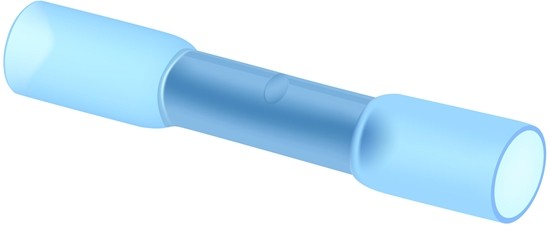 Stoßverbinder mit Schrumpfschlauch 1,5-2,5 mm² blau