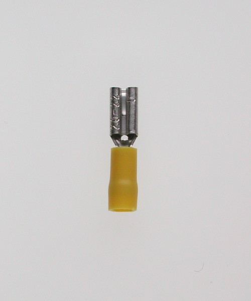 Flachsteckhülsen 2,8x0,5 gelb 0,2-0,5 mm² PVC mit Iso-Crimp