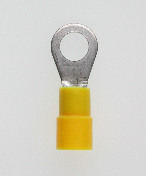 Quetschkabelschuhe Ringform gelb 4-6 mmÂ² M 6 DIN Nylon