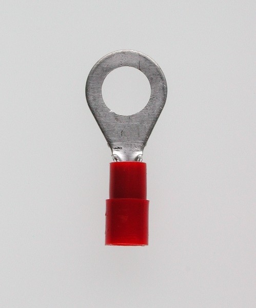Quetschkabelschuhe Ringform rot 0,5-1,5 mmÂ² M 6 DIN Nylon