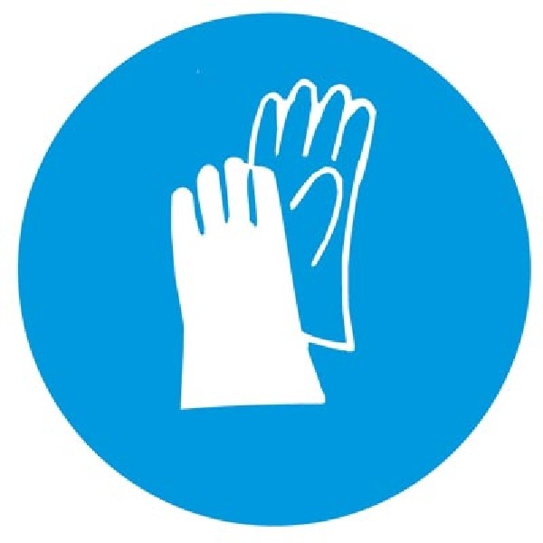 Schutzhandschuhe benutzen Gebotsschilder DIN 4844, 30 mm