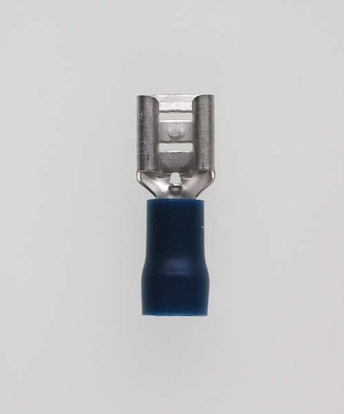 FlachsteckhÃ¼lsen 6,3x0,8 blau 1,5-2,5 mmÂ² PVC mit Iso-Crimp