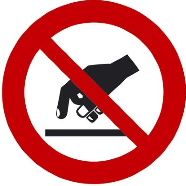 Berühren verboten Verbotsschilder DIN 4844, 30 mm
