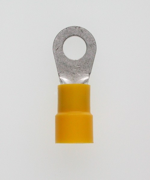 Quetschkabelschuhe Ringform gelb 4-6 mmÂ² M 5 DIN Nylon