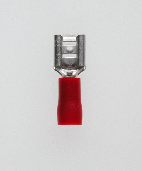 Flachsteckhülsen 6,3x0,8 rot 0,5-1,5 mm² PVC mit Iso-Crimp