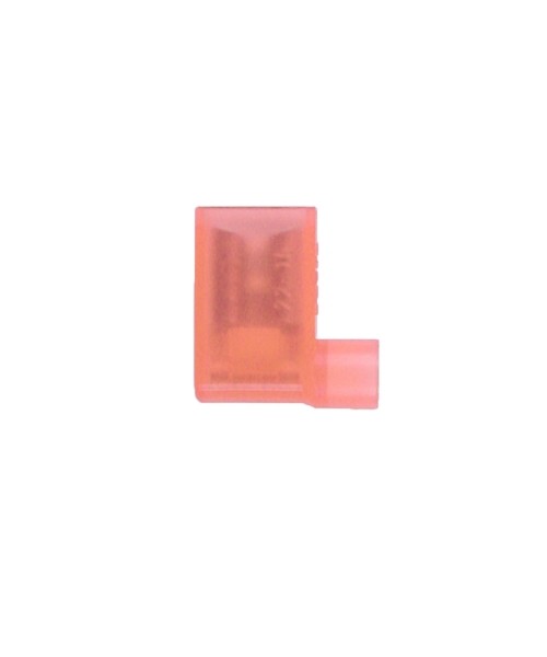 Winkel Flachsteckhülsen 6,3x0,8 rot 0,5-1,5 mm² Nylon