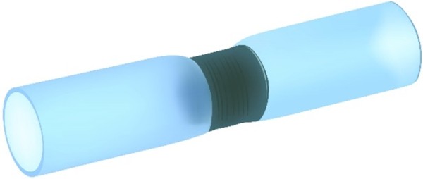 LÃ¶tverbinder mit Schrumpfschlauch 1,5-2,5 mmÂ² blau (nicht RoHS)