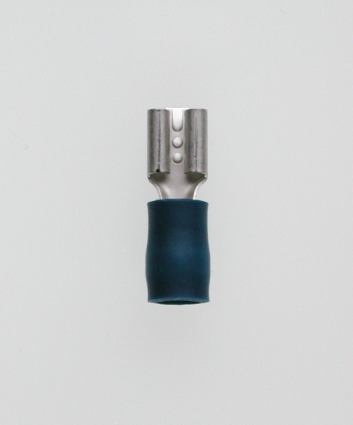 Flachsteckhülsen 4,8x0,5 blau 1,5-2,5 mm² PVC mit Iso-Crimp
