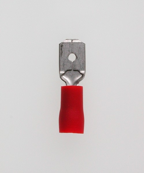Flachstecker 6,3x0,8 rot 0,5-1,5 mm² PVC mit Iso-Crimp